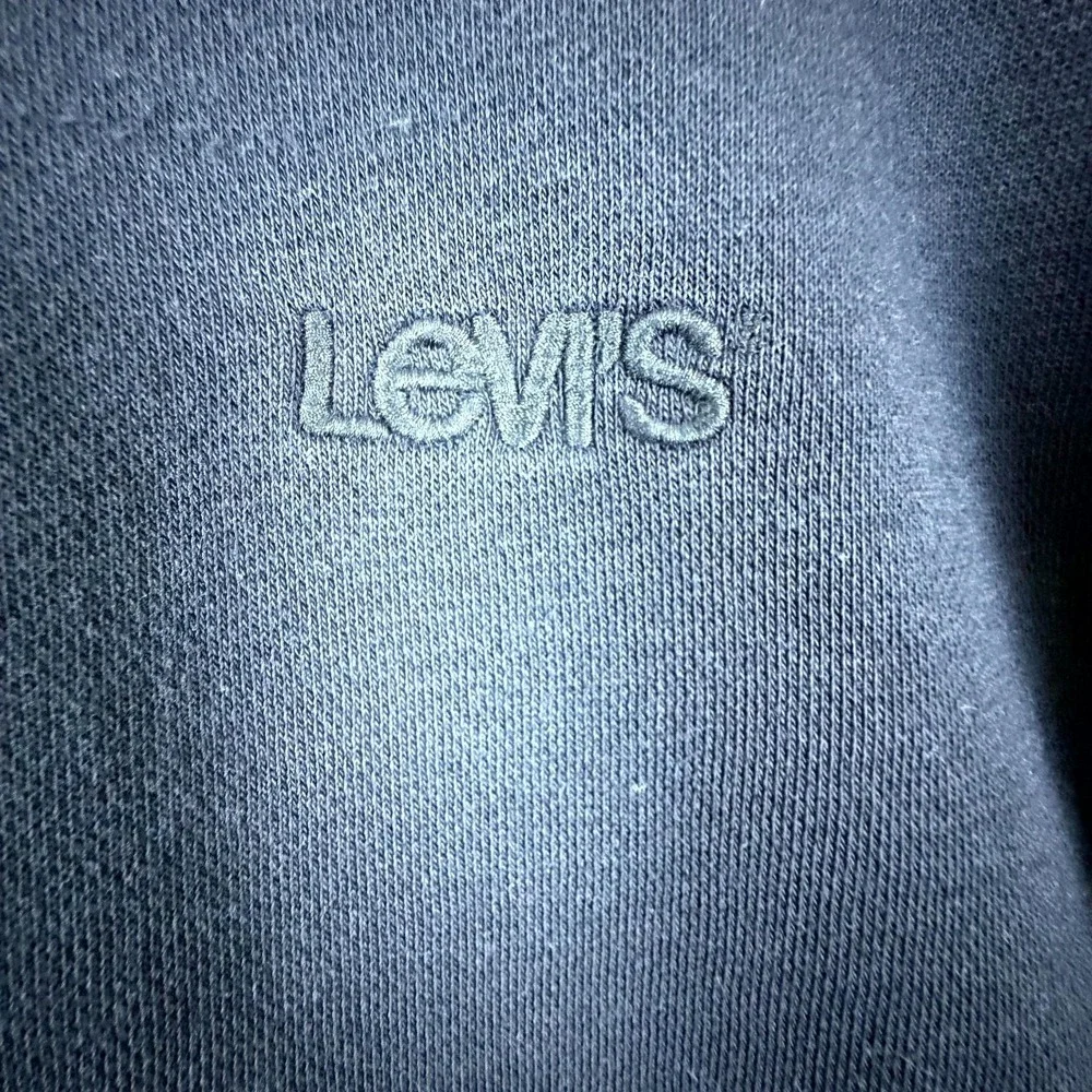 Levi's Sweatshirt Mens Large Black Blue Green Colorblock Cotton Relaxed Fit
